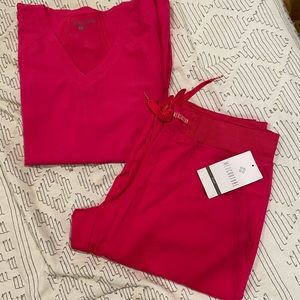 Hot pink scrub set